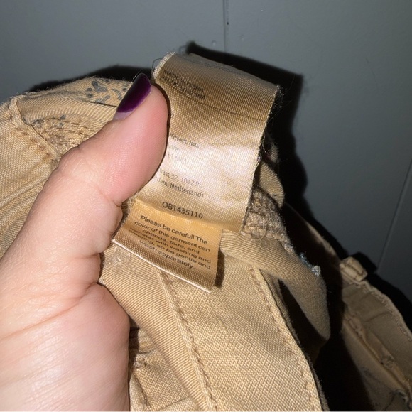 Anthropologie Pilcro Tan Embroidered High Waist Roamer Pant 25 Petite - Picture 10 of 10